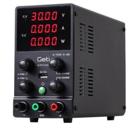 Zdroj laboratorní GETI GLPS1203H  0-120V/ 0-3A